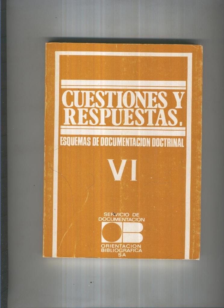 Cuestiones y respuestas Vol. VI
