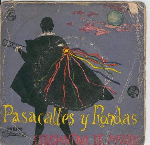 Disco de 45 r.p.m: Estudiantina de Madrid (funda incompleta): Pasacalles y rojndas