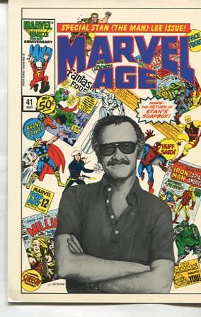 Tarjeta Postal comics Forum Salon Comic Barcelona 1993: Marvel Age con Stan Lee