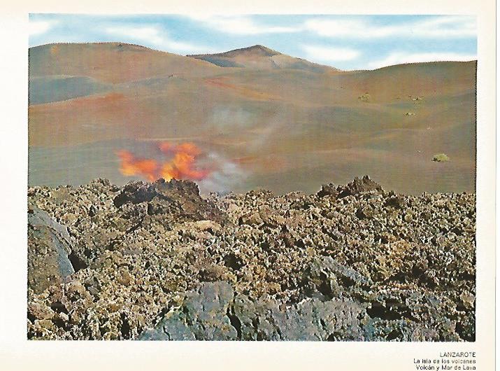 LAMINA 1714: LANZAROTE. Volcan y Mar de Lava