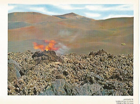 LAMINA 1714: LANZAROTE. Volcan y Mar de Lava