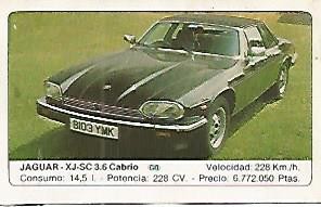 CROMO 258 ALBUM COCHES MOTOR 16: JAGUAR - X J SC 3.6