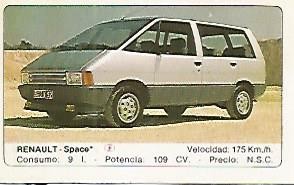 CROMO 278 ALBUM COCHES MOTOR 16: RENAULT -SPACE