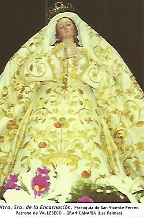 POSTAL 53973: Virgen de la Encarnacion. Valleseco Las Palmas de Gran Canaria