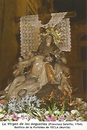 POSTAL 54031: Virgen de las Angustias. Yecla Murcia