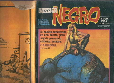 Dossier Negro numero 113 (numerado 2 en trasera, algo aviejado, roto pagina trasera)