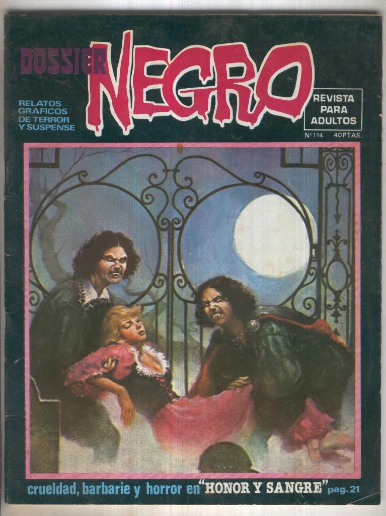Dossier Negro numero 114 (numerado 1 en trasera)