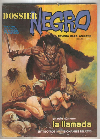 Dossier Negro numero 117 (numerado 1 en primera pagina interior)