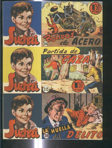 Facsimil: Suchai 3 en 1 numero 214/216: Bolidos de acero