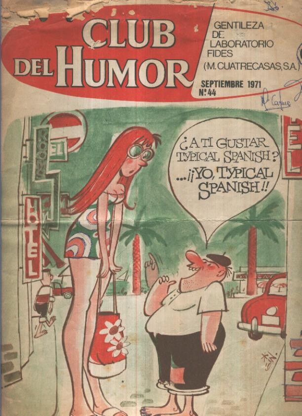 Club del Humor numero 44 (mal estado y con roto en cubierta)