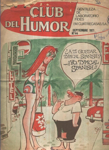 Club del Humor numero 44 (mal estado y con roto en cubierta)