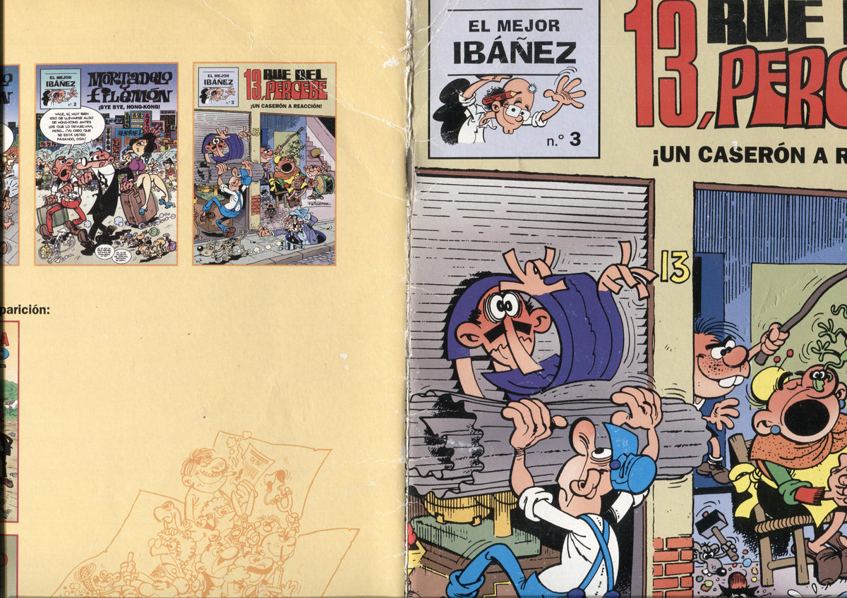 El Periodico: El Mejor Ibañez numero 3: 13, rue del percebe (cubierta estropeada lado superior lomo y abierta lado inferior)