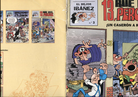 El Periodico: El Mejor Ibañez numero 3: 13, rue del percebe (cubierta estropeada lado superior lomo y abierta lado inferior)