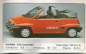 CROMO 304 ALBUM COCHES MOTOR 16: HONDA CITY CABRIOLET