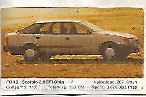 CROMO 305 ALBUM COCHES MOTOR 16: FORD SCORPIO 2.8