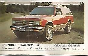 CROMO 307 ALBUM COCHES MOTOR 16: CHEVROLET BLAZER