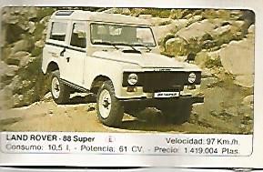 CROMO 315 ALBUM COCHES MOTOR 16: LAND ROVER 88 SUPER