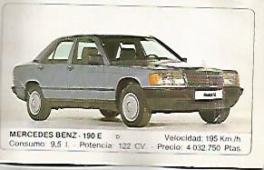 CROMO 320 ALBUM COCHES MOTOR 16: MERCEDES BENZ 190E
