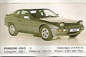 CROMO 324 ALBUM COCHES MOTOR 16: PORSCHE 924S
