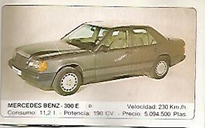 CROMO 339 ALBUM COCHES MOTOR 16: MERCEDES BENZ 300E