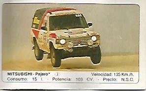 CROMO 344 ALBUM COCHES MOTOR 16: MITSUBISHI PAJERO