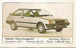 CROMO 345 ALBUM COCHES MOTOR 16: NISSAN CHERRY EUROPE