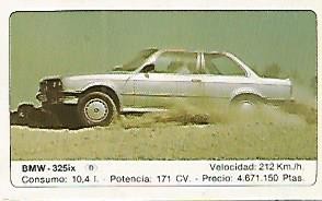 CROMO 355 ALBUM COCHES MOTOR 16: BMW 325ix