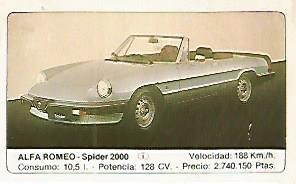 CROMO 363 ALBUM COCHES MOTOR 16: ALFA ROMEO SPIDER 2000