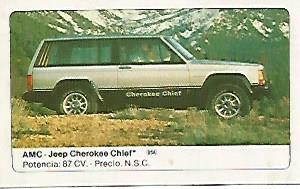 CROMO 373 ALBUM COCHES MOTOR 16: AMC JEEP CHEROKEE CHIEF