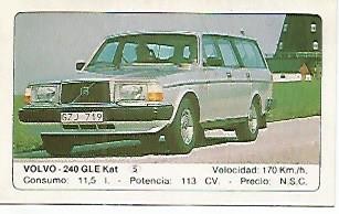 CROMO 384 ALBUM COCHES MOTOR 16: VOLVO 240 GLE KAT