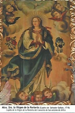 POSTAL 54108: Virgen de la Porteria. Cuadro de Salvador Galban. 1718. Avila