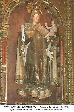 POSTAL 54117: Nuestra Señora del Carmen de Gregorio Fernandez (s. XVII). Avila