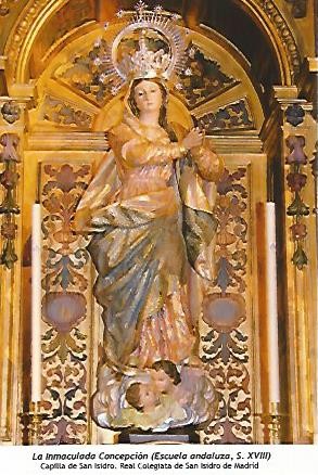 POSTAL 54143: La Inmaculada Concepcion (Escuela Andaluza s. XVIII). Madrid