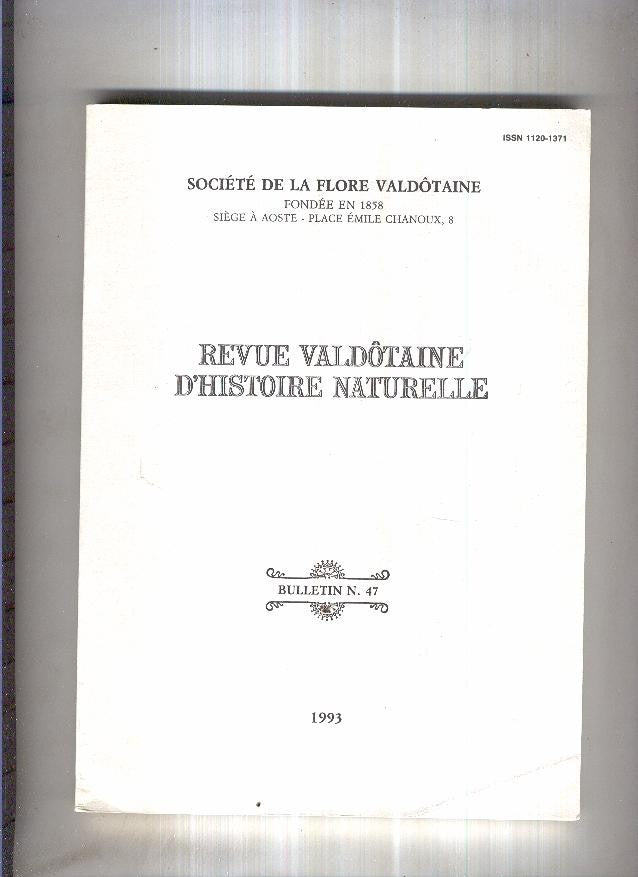 REVUE VALDOTAINE HISTOIRE NATURELLE