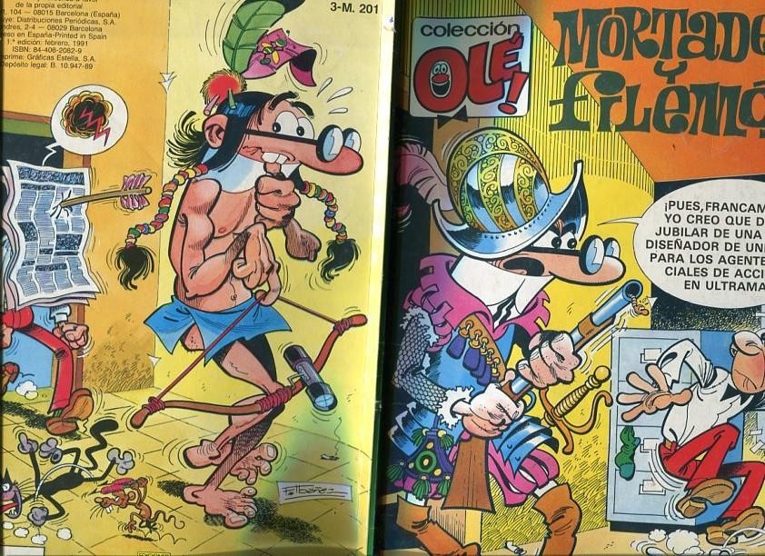 Coleccion Ole numero 3-M.201: Mortadelo y Filemon (numerado 2 en trasera)