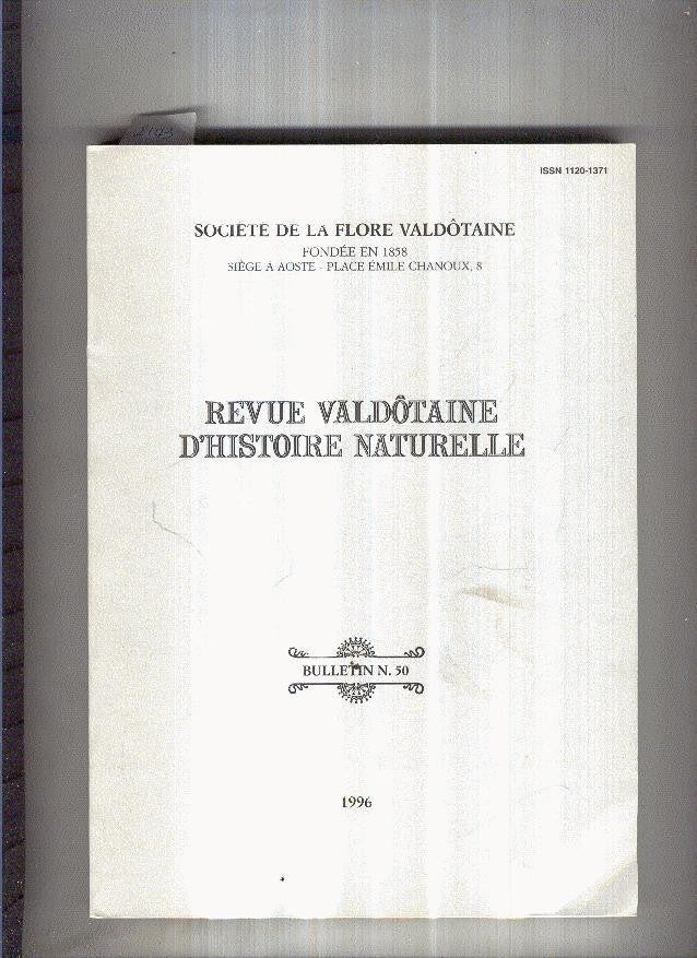 REVUE VALDOTAINE HISTOIRE NATURELLE bulletin numero 043