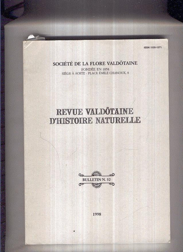 REVUE VALDOTAINE HISTOIRE NATURELLE bulletin numero 050