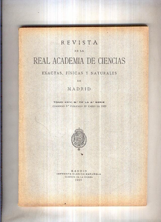 Revista de la Real Academia de Ciencas, tomo XXIV, 9º de la 2ª serie 