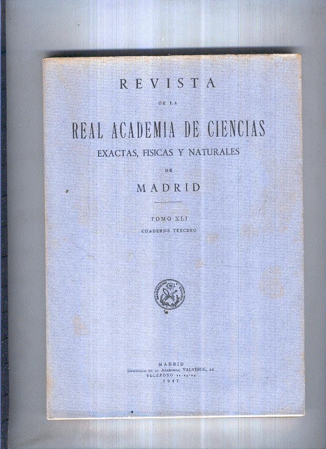 Revista de la Real Academia de Ciencas, tomo XLI, cuaderno tercero
