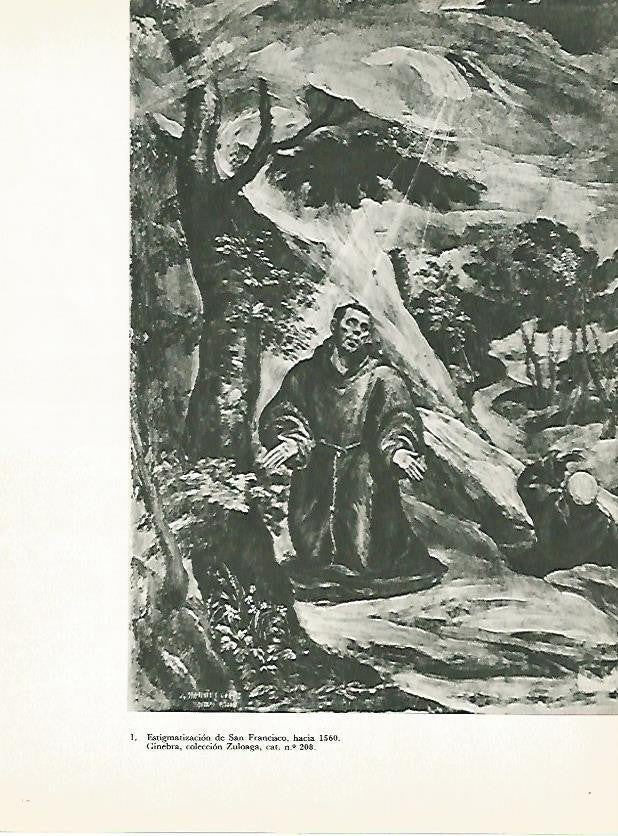 LAMINA 1955: EL GRECO. Estigmatizacion de San Francisco