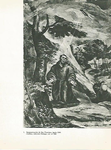 LAMINA 1955: EL GRECO. Estigmatizacion de San Francisco