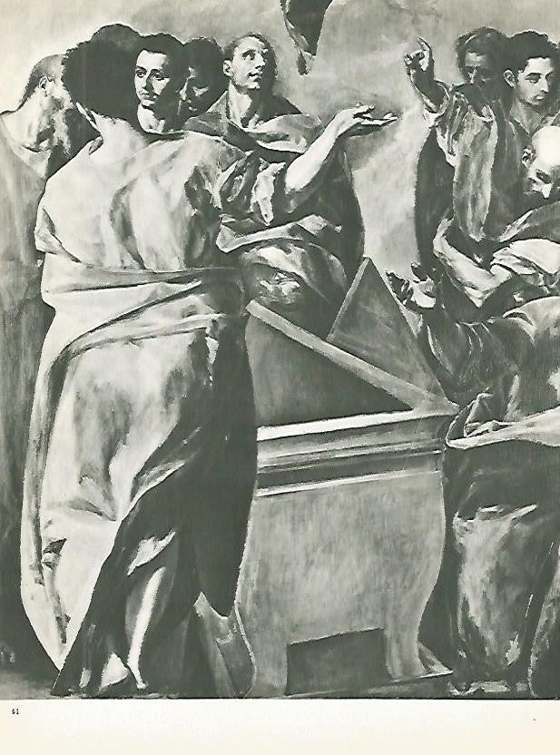 LAMINA 1971: EL GRECO. Detalle de la Asuncion