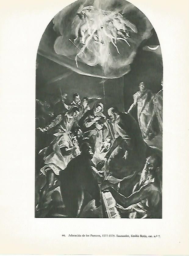 LAMINA 1973: EL GRECO. Adoracion de los Pastores