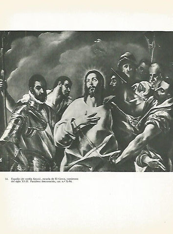 LAMINA 1977: Escuela de El Greco. Expolio