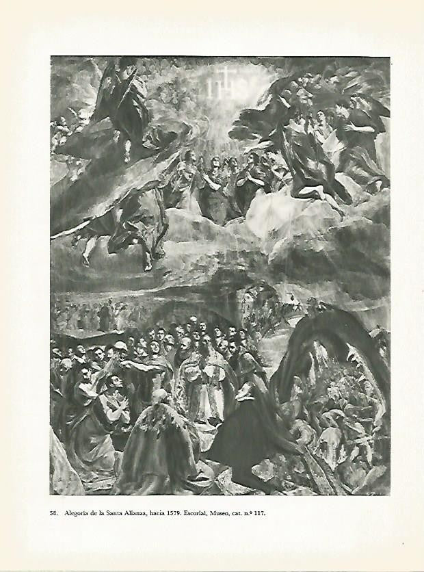 LAMINA 1979: EL GRECO. Alegoria de la Santa Alianza