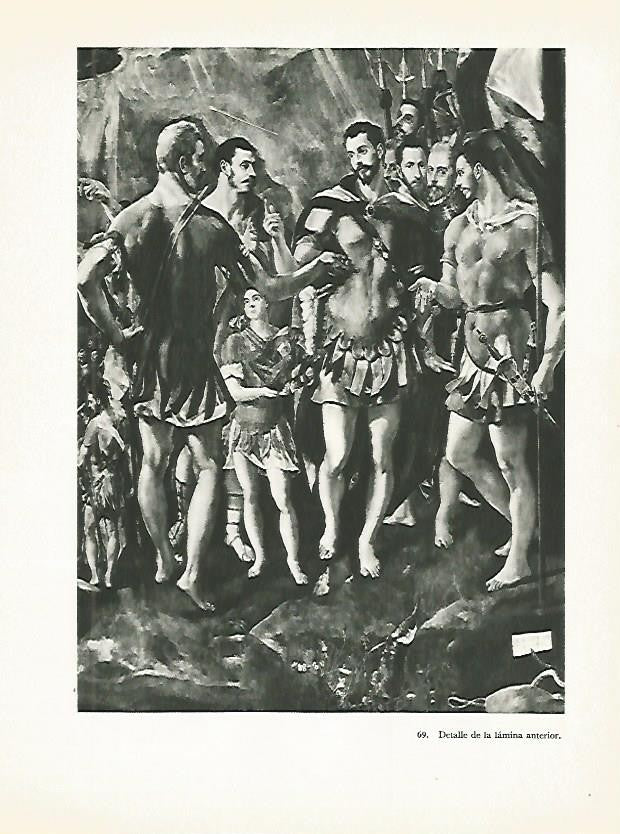 LAMINA 1985: EL GRECO. Martirio de San Mauricio (detalle)
