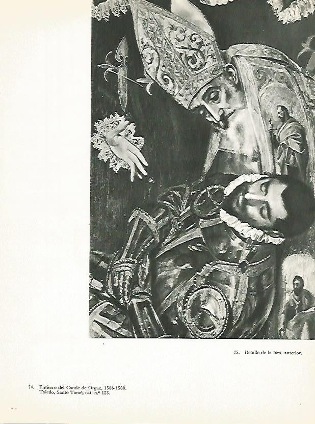 LAMINA 1987: EL GRECO. Entierro del Conde de Orgaz (detalle)