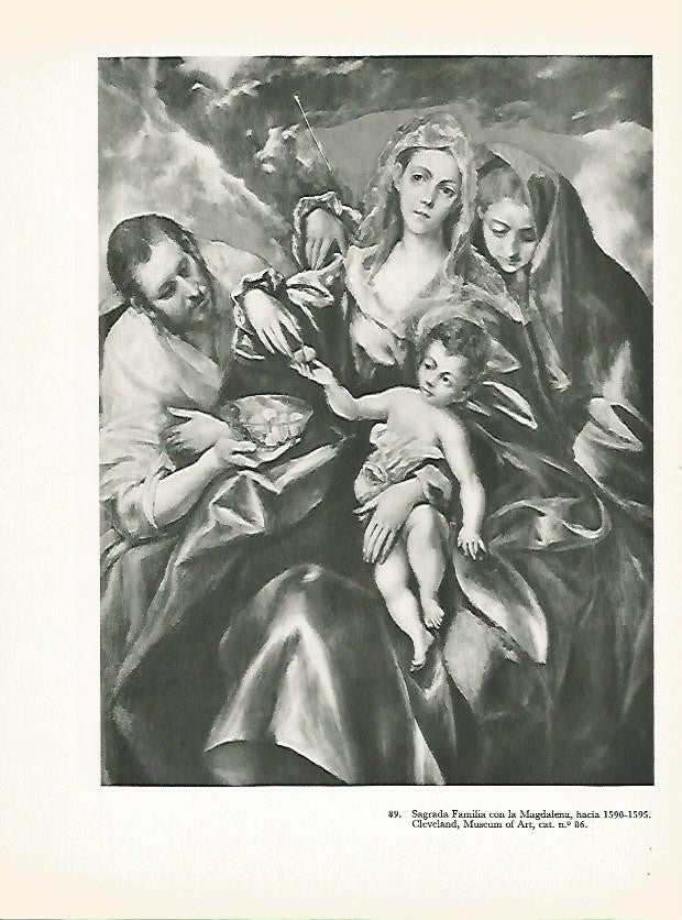 LAMINA 1994: EL GRECO. Sagrada Familia con la Magdalena