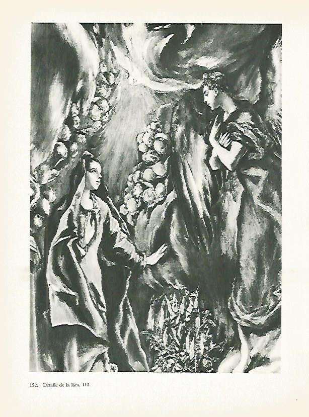 LAMINA 2021: EL GRECO. Anunciacion (detalle del boceto)
