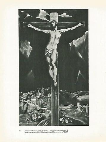 LAMINA 2031: Taller de El Greco. Crucifixion con una vista de Toledo